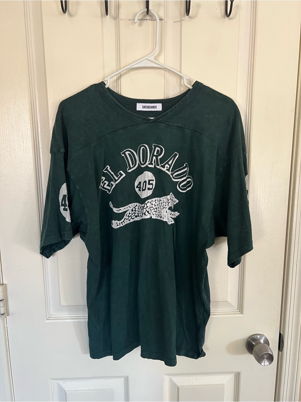 Daydreamer El Dorado 405 Football Graphic Tee Forest Green Oversized Size S